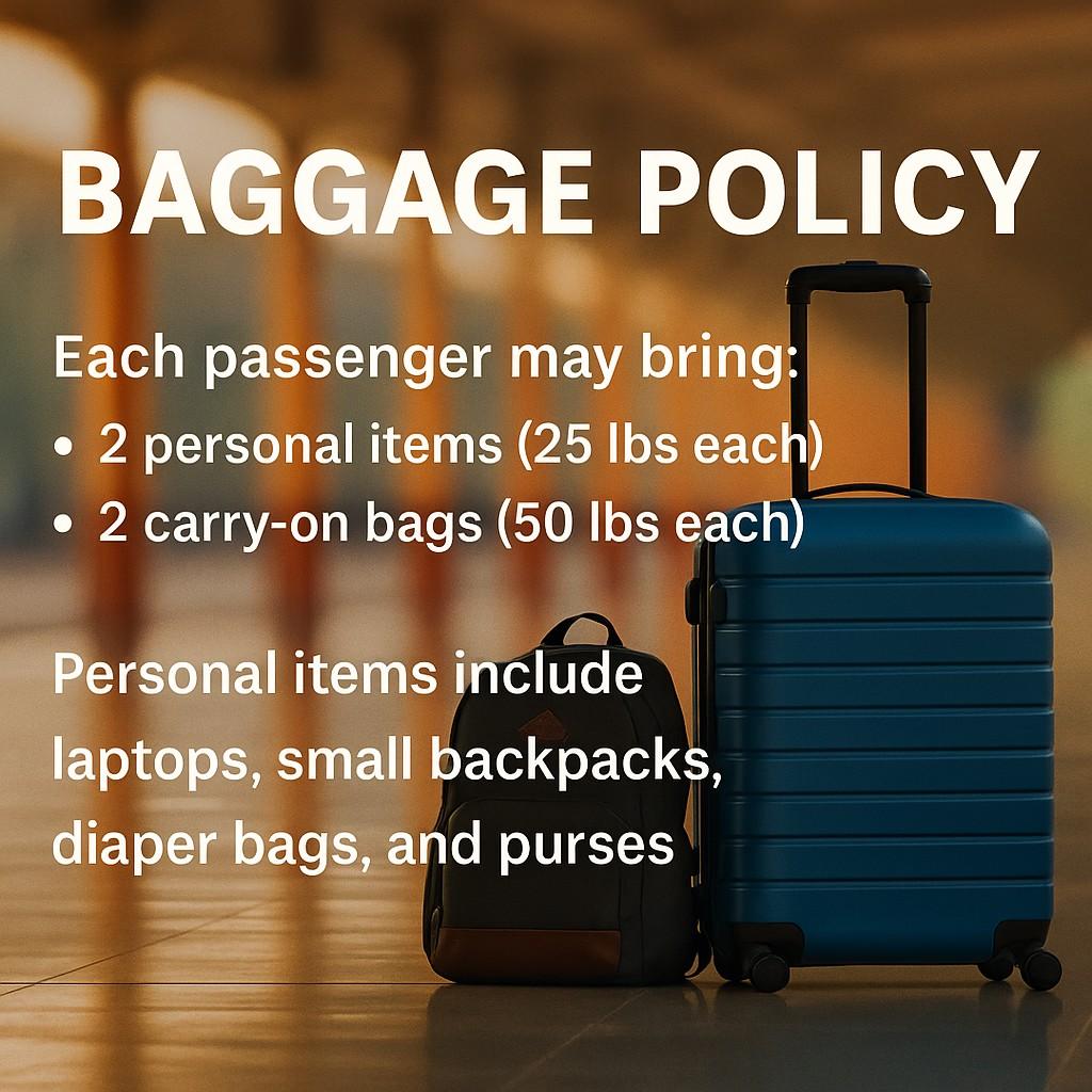 amtrak baggage policy
